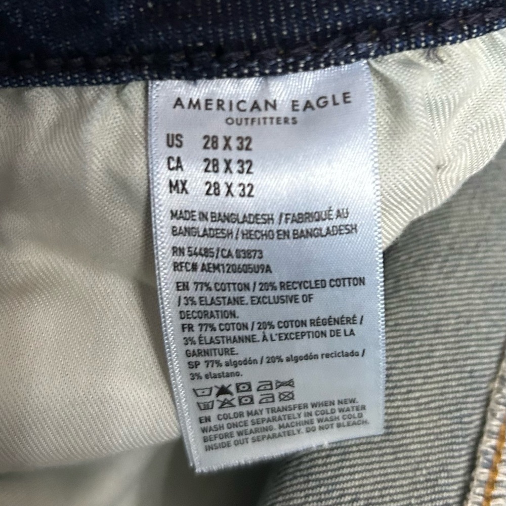 Men’s American Eagle Outfitters Dark Blue Original Bootcut Jeans 28x32 - Picture 4 of 4